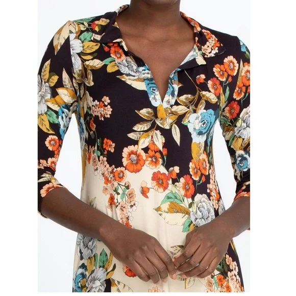 🔥🔥NWT Johnny Was Emma Rose Delicate Floral Motif Polo Tunic Dress Size Small - Picture 7 of 16